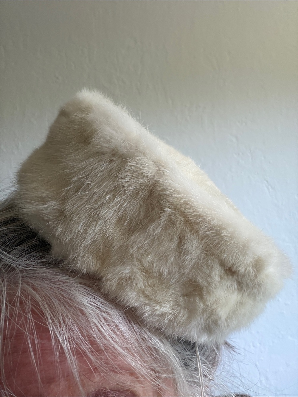Vintage Ermine pill box hat